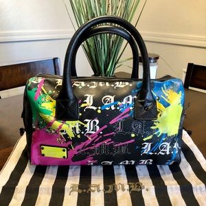 Gorgeous Paint Slatter LAMB Satchel